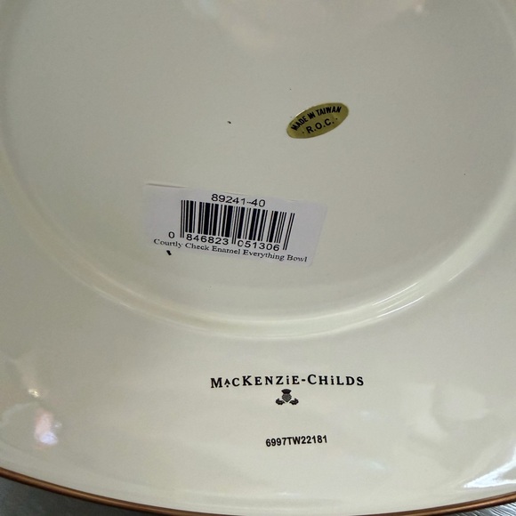 Mackenzie Childs Courtly Check Everything Bowl Large - Picture 4 of 4